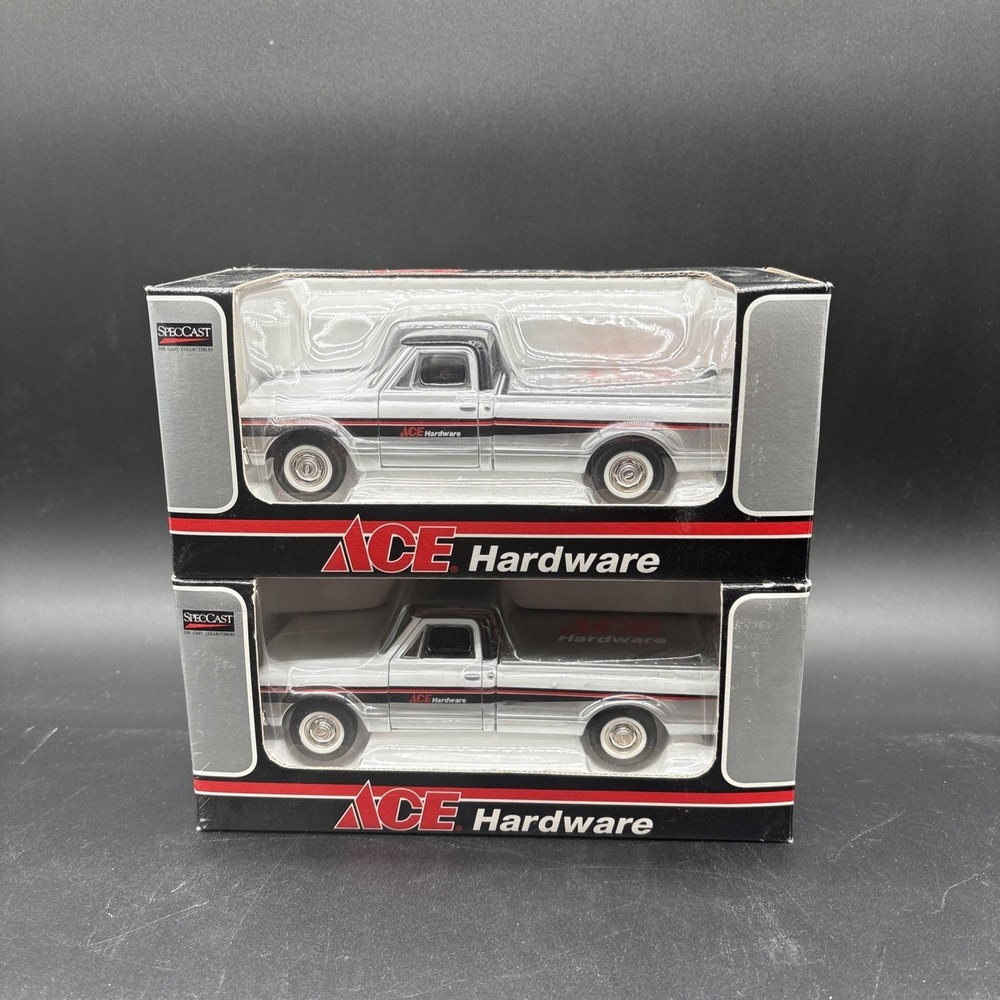 Spec Cast ACE Hardware White Pickup Truck Die Cast Collectable Lot of 2 NIB 1:25